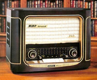 Vintage reproduction radio console